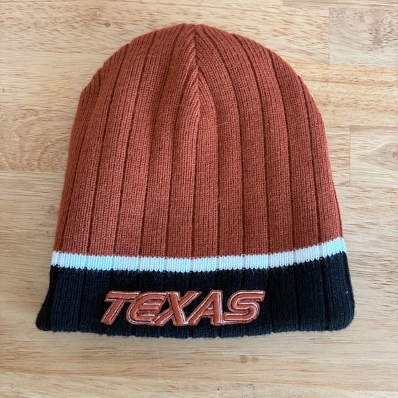 Unbranded Other - Texas Longhorns Beanie Unisex OS Burnt Orange Black Reversible Knit Hat NCAA